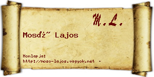 Mosó Lajos névjegykártya