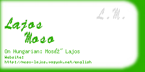 lajos moso business card